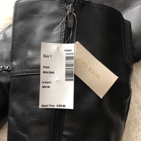 MARC FISHER Galaya Wide Calf Studded Boots - Picture 8 of 12